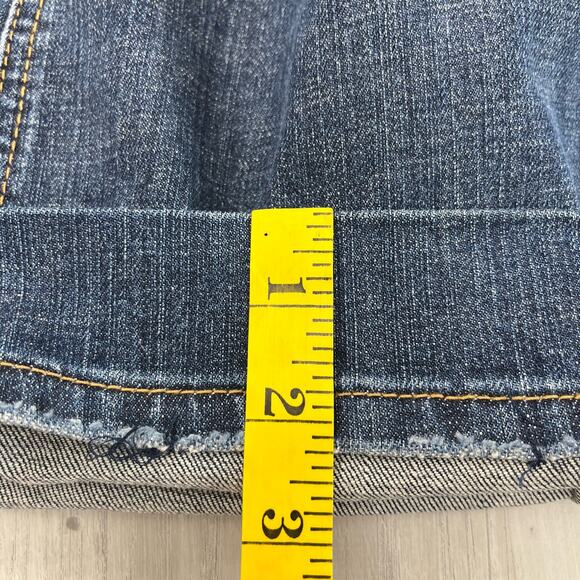 London Jean Stretch Y2K High Rise Wide Leg Flare Button Fly Jeans *Hemmed 6 - Picture 11 of 11